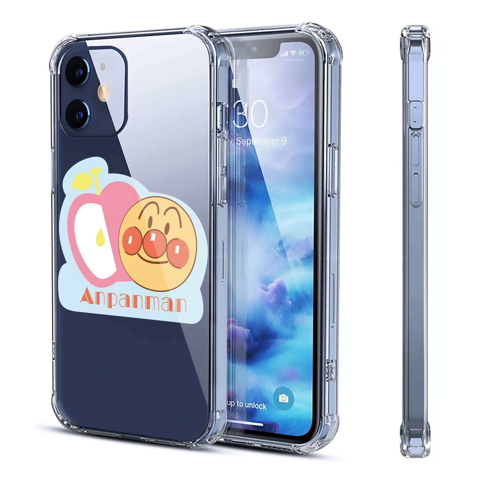 （画像用） アンパンマン Anpanman 【iPhone 12シリーズ対応】透明スマホケース（クリアソフトケース）